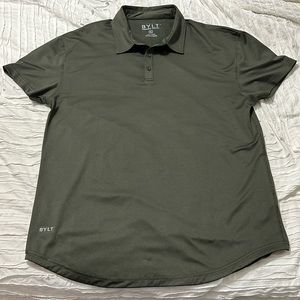 Bylt Premium Basics, Performance+ Drop-Cut Polo, Dark Olive, XL